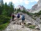 ?, Christiane, Stephan und Daniela zwischen Insteinhütte und Marcherstein (16. Juli 2009)