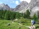 Christiane, Stephan, ? und Daniela zwischen Insteinhütte und Marcherstein (16. Juli 2009)