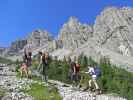 Josef, Alexander, Christian und Daniela zwischen Insteinhütte und Marcherstein (10. Juli 2008)