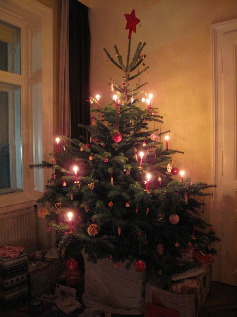 Christbaum in Markus und Elenas Wohnung